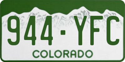 CO license plate 944YFC
