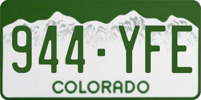 CO license plate 944YFE