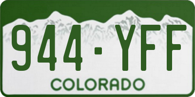 CO license plate 944YFF