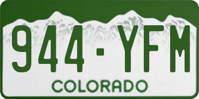CO license plate 944YFM