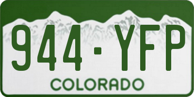 CO license plate 944YFP