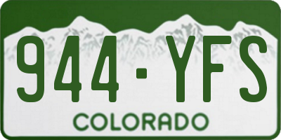 CO license plate 944YFS