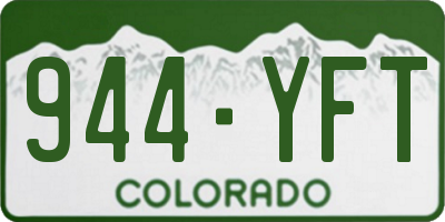 CO license plate 944YFT