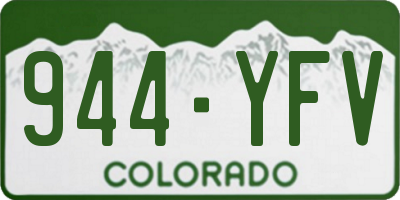 CO license plate 944YFV