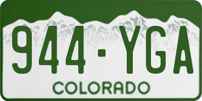 CO license plate 944YGA
