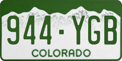 CO license plate 944YGB