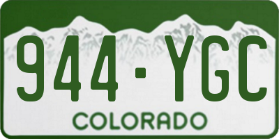 CO license plate 944YGC