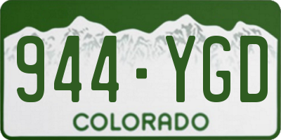 CO license plate 944YGD