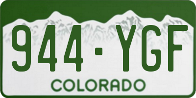 CO license plate 944YGF