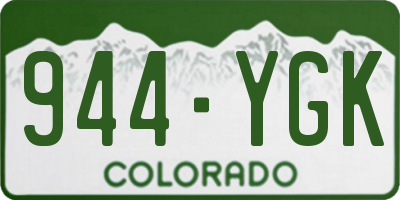 CO license plate 944YGK