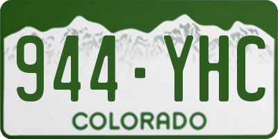 CO license plate 944YHC