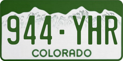 CO license plate 944YHR