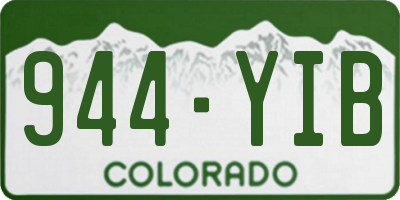 CO license plate 944YIB