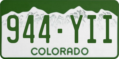 CO license plate 944YII