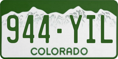 CO license plate 944YIL