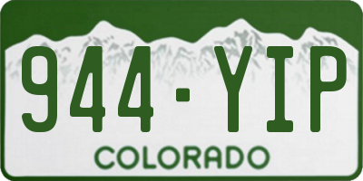 CO license plate 944YIP