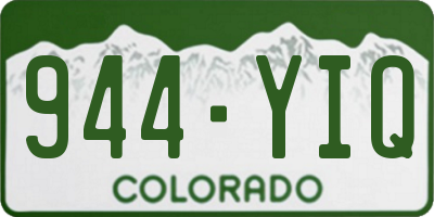 CO license plate 944YIQ