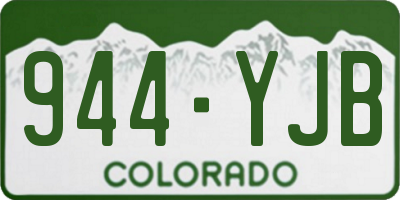 CO license plate 944YJB