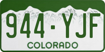 CO license plate 944YJF