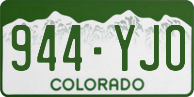 CO license plate 944YJO