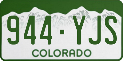 CO license plate 944YJS