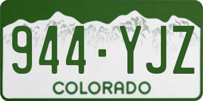CO license plate 944YJZ