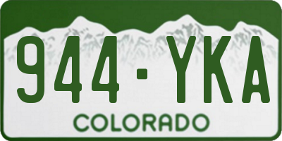 CO license plate 944YKA