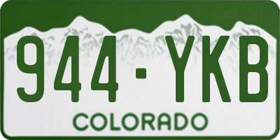 CO license plate 944YKB