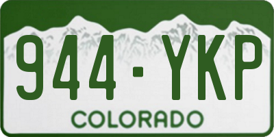 CO license plate 944YKP