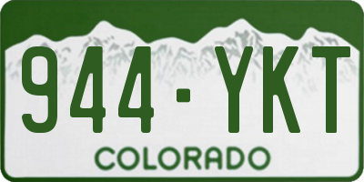 CO license plate 944YKT