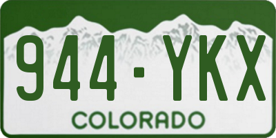 CO license plate 944YKX