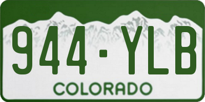 CO license plate 944YLB