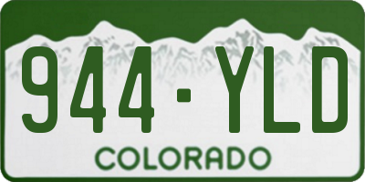 CO license plate 944YLD