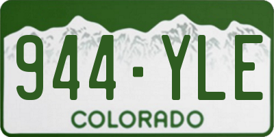 CO license plate 944YLE