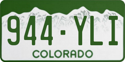 CO license plate 944YLI