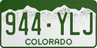 CO license plate 944YLJ