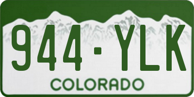 CO license plate 944YLK