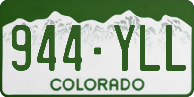 CO license plate 944YLL