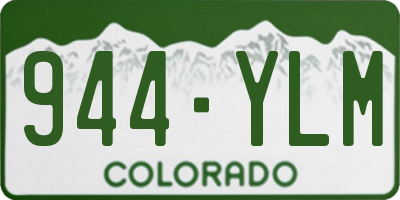 CO license plate 944YLM