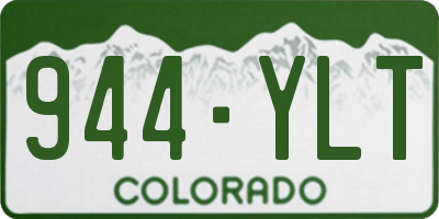 CO license plate 944YLT