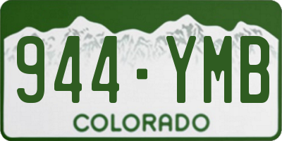 CO license plate 944YMB