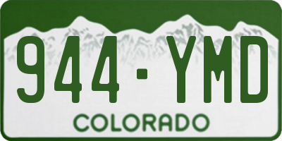CO license plate 944YMD