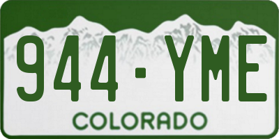 CO license plate 944YME
