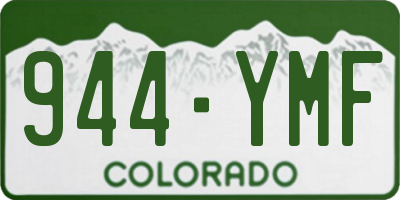 CO license plate 944YMF