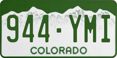 CO license plate 944YMI