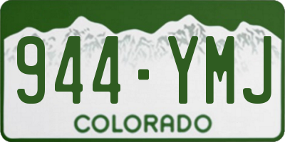 CO license plate 944YMJ