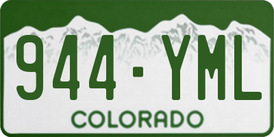 CO license plate 944YML