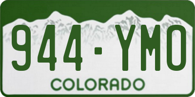 CO license plate 944YMO