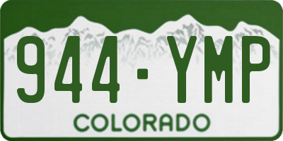 CO license plate 944YMP