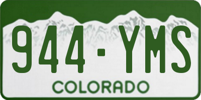 CO license plate 944YMS